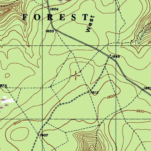 Topographic Map of Huck Trail, PA