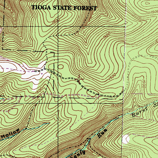 Topographic Map of Charman Trail, PA