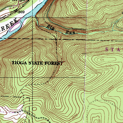 Topographic Map of Ashworth Trail, PA