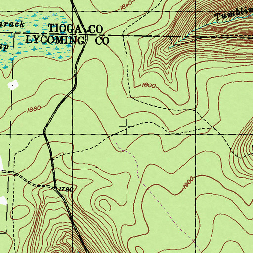 Topographic Map of Bushkirk Trail, PA
