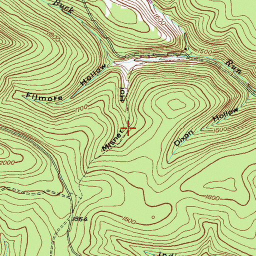 Topographic Map of Water Trough Trail, PA
