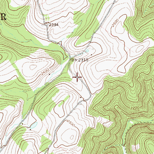 Topographic Map of Geiger School, PA