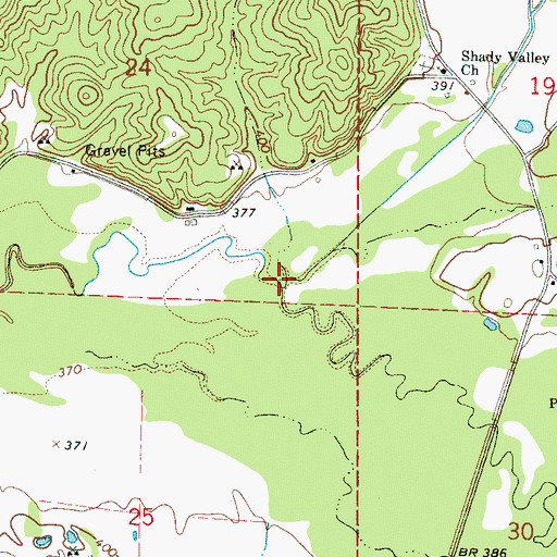 Topographic Map of Hurricane Creek, AL
