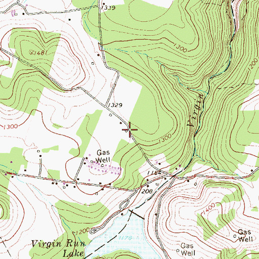 Topographic Map of Virgin School (historical), PA