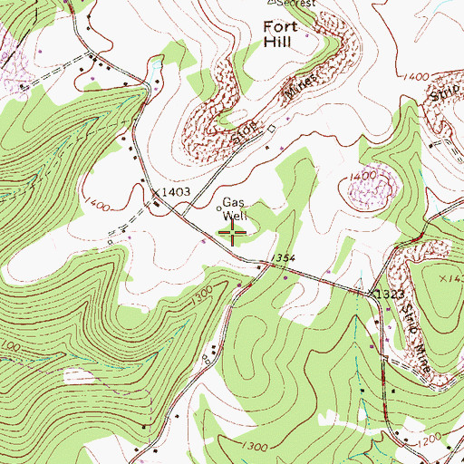 Topographic Map of Quay School (historical), PA