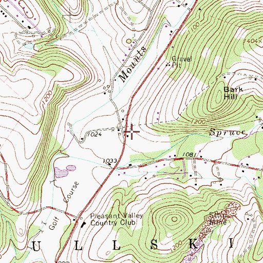 Topographic Map of Gault School (historical), PA