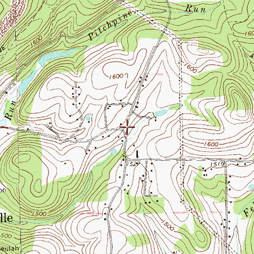 Topographic Map of McConnell School, PA