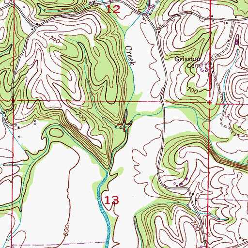 Topographic Map of Hurricane Creek, AL