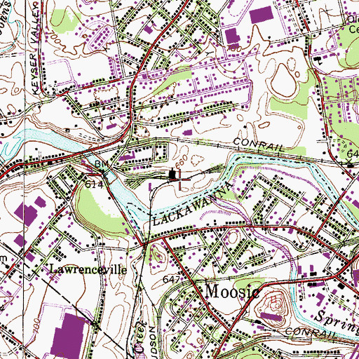 Topographic Map of Old Forge Breaker (historical), PA