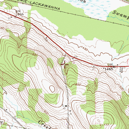 Topographic Map of Weber School (historical), PA