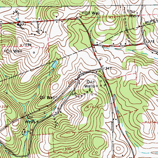 Topographic Map of Starr Crossing, PA
