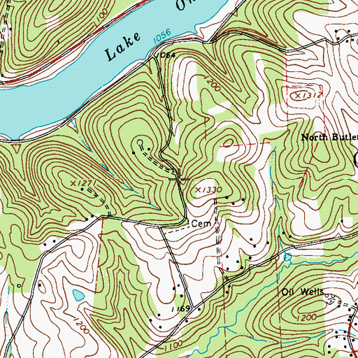 Topographic Map of Millingar School (historical), PA