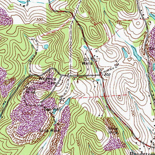 Topographic Map of Whitmire School (historical), PA