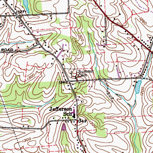 Topographic Map of Summit Church, PA