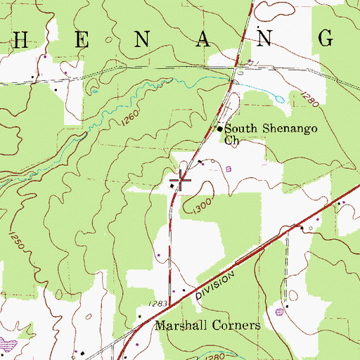 Topographic Map of Gamble School, PA
