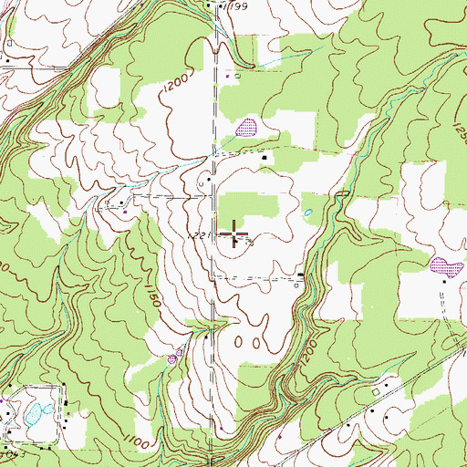 Topographic Map of Center School (historical), PA
