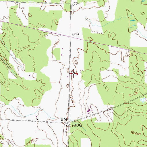 Topographic Map of McIntyre School, PA