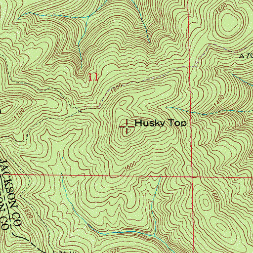 Topographic Map of Husky Top, AL