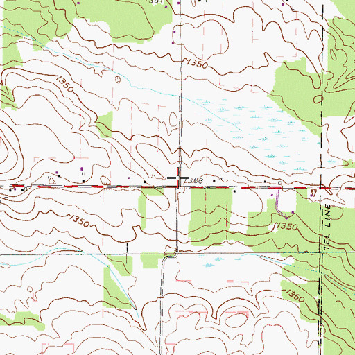 Topographic Map of Pleasant Point School (historical), PA