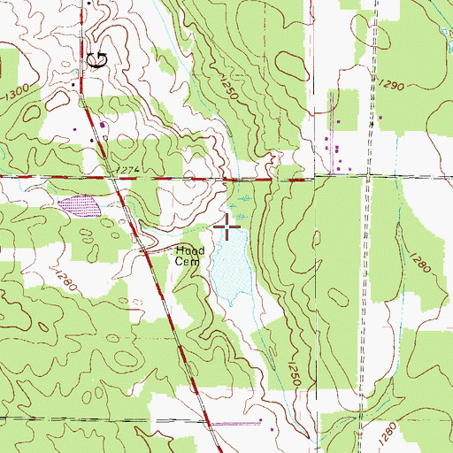 Topographic Map of DeArment School (historical), PA