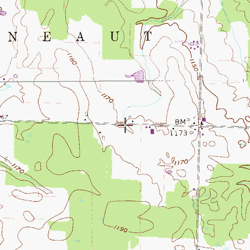 Topographic Map of Raceground School (historical), PA