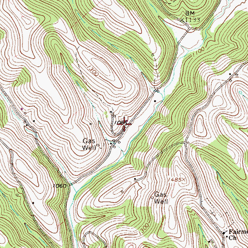Topographic Map of Jordan School (historical), PA