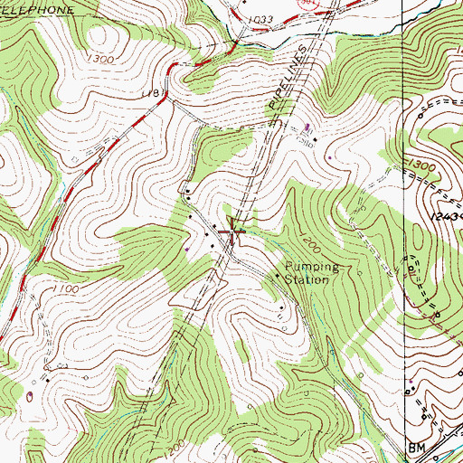Topographic Map of Neely Schoolhouse (historical), PA