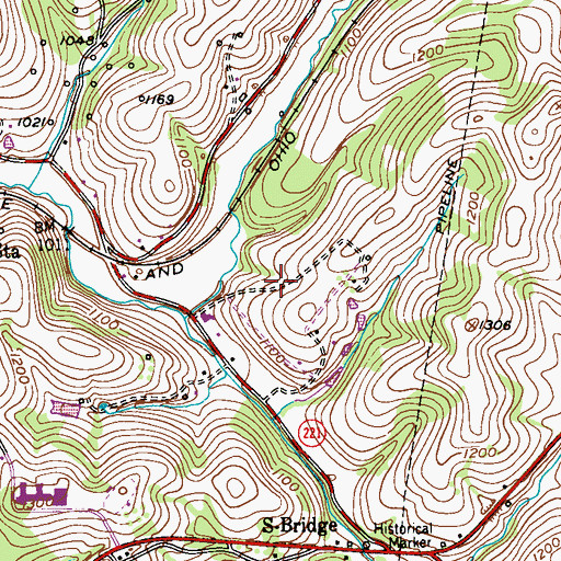 Topographic Map of Crothers, PA