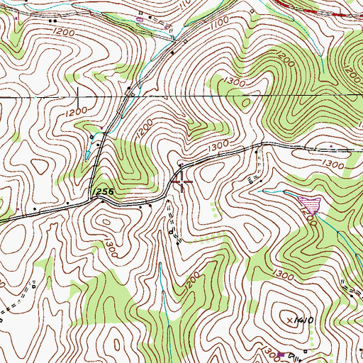 Topographic Map of Welch, PA