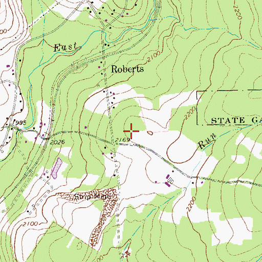 Topographic Map of Bromm School (historical), PA