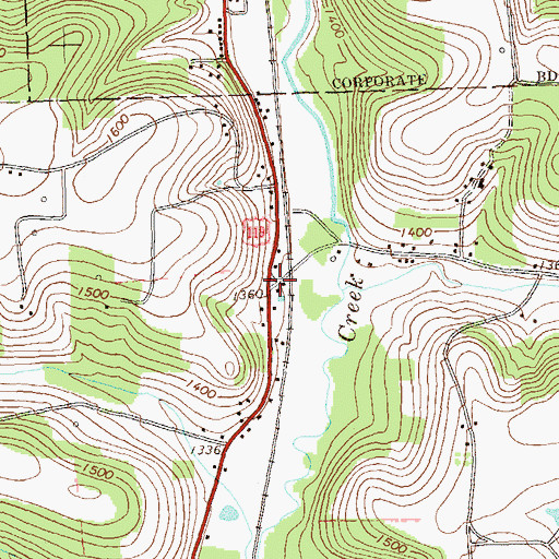 Topographic Map of Upper Bucheit School (historical), PA
