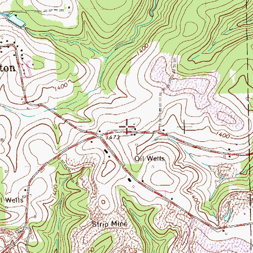 Topographic Map of Emery School (historical), PA
