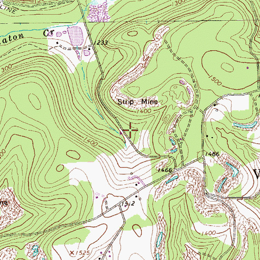 Topographic Map of Seaton School (historical), PA