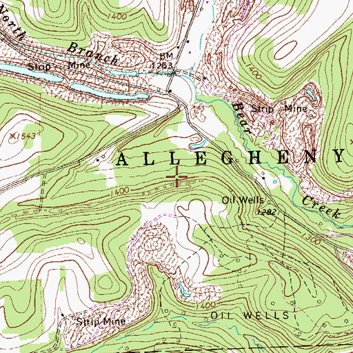 Topographic Map of Campbell School, PA