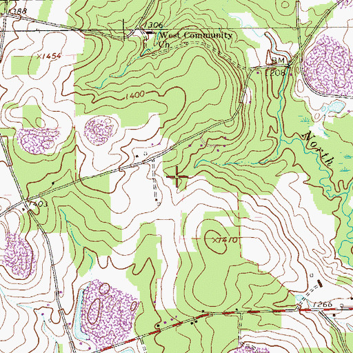 Topographic Map of McDermott School, PA