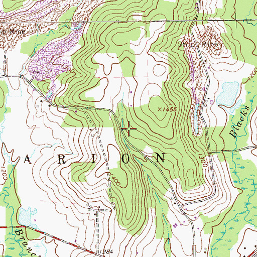 Topographic Map of Dugan School (historical), PA