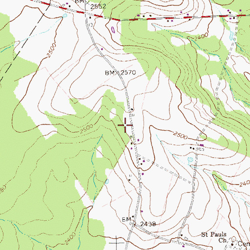Topographic Map of Summit School, PA