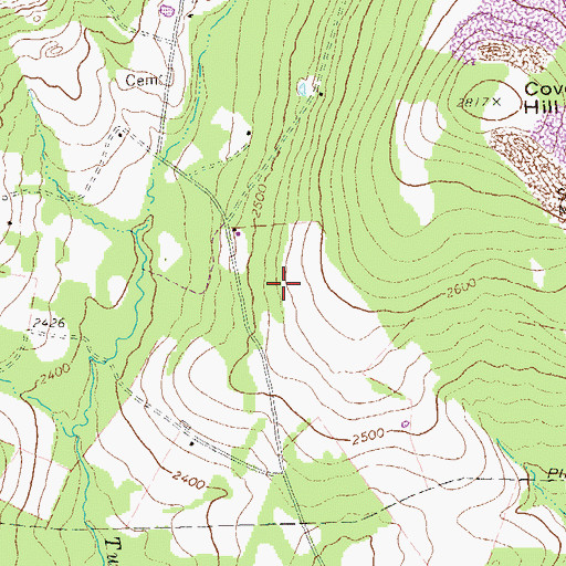 Topographic Map of Flickinger School, PA