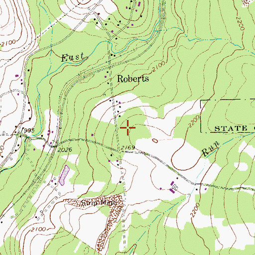 Topographic Map of Bromm School (historical), PA