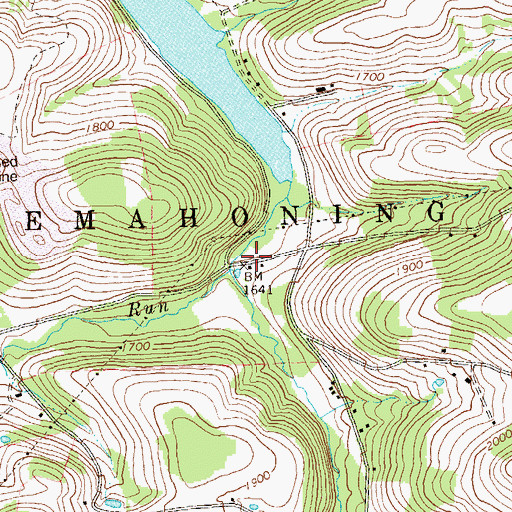 Topographic Map of Ober School, PA