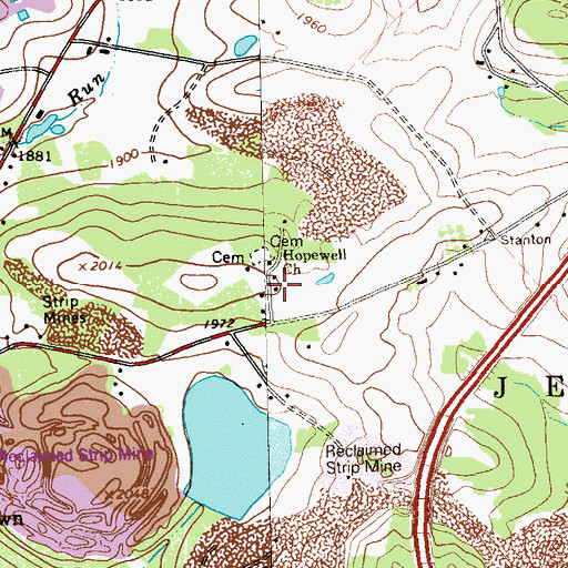 Topographic Map of Horner Church, PA