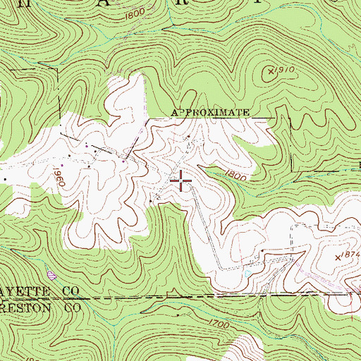 Topographic Map of Wirsing School (historical), PA
