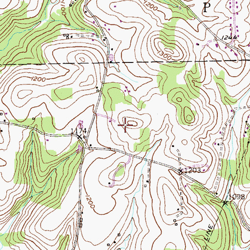 Topographic Map of Rittswood Golf Course, PA