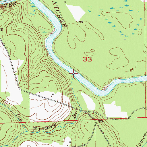 Topographic Map of Ice Factory Branch, AL