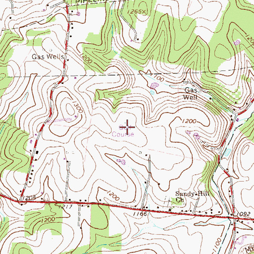 Topographic Map of Colonial Golf Course, PA