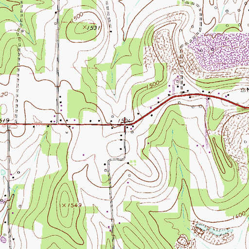Topographic Map of Jones School (historical), PA