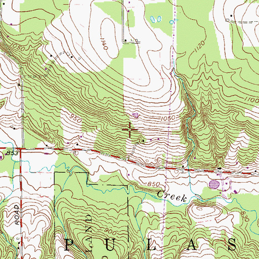 Topographic Map of Brown School (historical), PA
