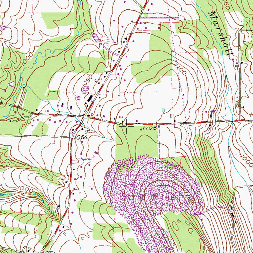 Topographic Map of Books Woods School (historical), PA