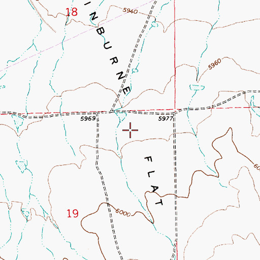Topographic Map of Swinburne Flat, AZ