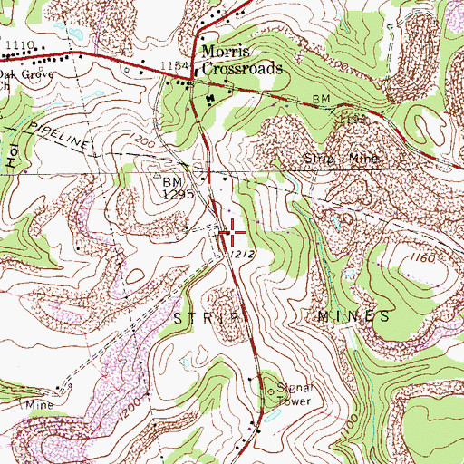 Topographic Map of Saint Johns Church, PA